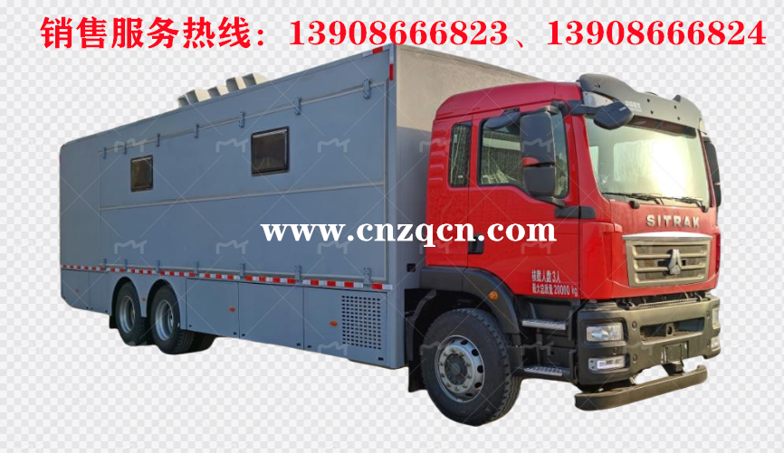 重汽汕德卡后雙橋后勤應(yīng)急保障餐車(chē)